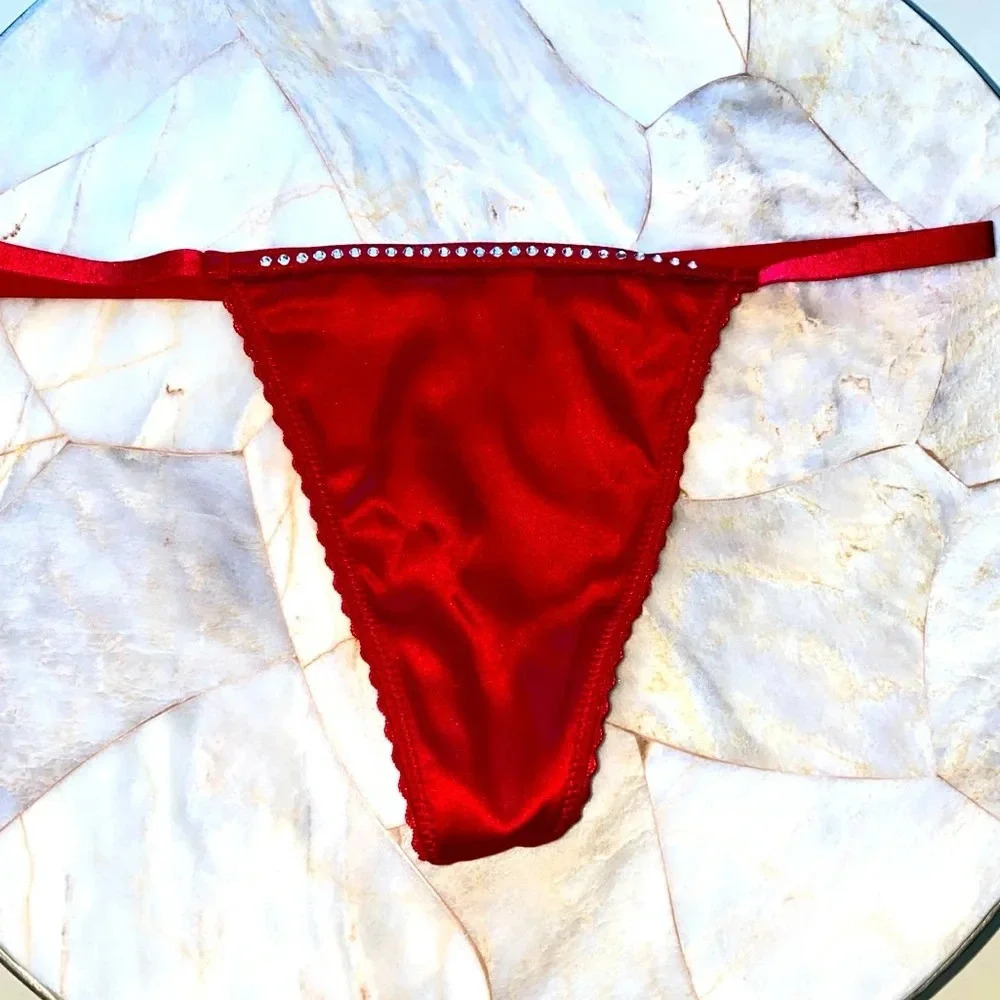 New VERY SEXY Bombshell Shine Strap Thong Panty Crystal Band Underwear medium‎
